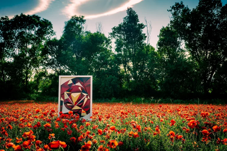 Œuvres artistiques photographiées en milieu naturel
